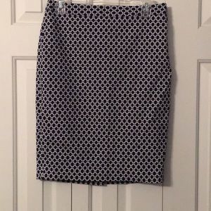 Blue and white Pencil Skirt